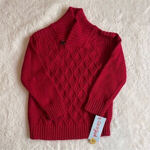 Cat & Jack Red Mock Turtleneck Sweater Kids Size 4T NWT